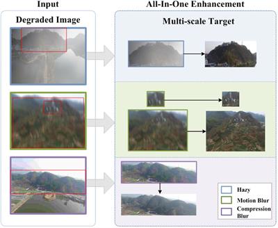 All-in-one aerial image enhancement network for forest scenes